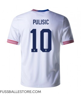 Günstige Vereinigte Staaten Christian Pulisic #10 Heimtrikot Copa America 2024 Kurzarm